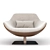 Elegant Meredith Armchair 3D model small image 3