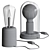 Modern Concrete Table Lamp 3D model small image 2