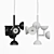 Sleek Sibilla Pendant Light 3D model small image 3