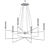 Havana Gold and Carbon Chandelier 3D model small image 2