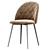 Elegant Velvet Chair 3D model small image 2