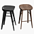 Luxurious Kami Bar Stool: Stylish, Comfortable, Elegant 3D model small image 3