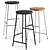 Modern Hay Barstool: Cornet 3D model small image 1