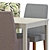 Scandinavian Elegance: IKEA EKEDALEN Table and BERGMUND Chairs 3D model small image 2