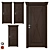 Dante (Holz) Interior Doors - Set of 4 3D model small image 1