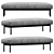 Plush Puff Large Bench 3D model small image 3
