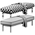 Plush Puff Large Bench 3D model small image 5