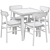Norråker Small & Rönninge: Stylish Birch Table & Chair Set 3D model small image 3