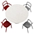 Elegant Chair and Table Set 3D model small image 1