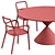 Elegant Chair and Table Set 3D model small image 2
