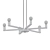 Elegant Brushed Nickel Chandelier 3D model small image 2