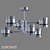 Eurosvet Loft Style Ceiling Chandelier 3D model small image 2