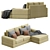 Cozy Country Corner Sofa 3D model small image 4