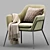 Elegant Shelford Armchair 3D model small image 1