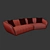 Modern Upholstered Sofa by Kagan 3D model small image 5