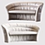 Natuzzi Italian Leather Barrel Sofa 3D model small image 1