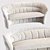 Natuzzi Italian Leather Barrel Sofa 3D model small image 4