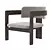 Gallotti&Radice Small Armchair: Modern Elegance for Any Space 3D model small image 1