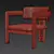 Gallotti&Radice Small Armchair: Modern Elegance for Any Space 3D model small image 5