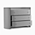 Walnut & Leather AM PM Chest of Drawers & Sideboards 3D model small image 5