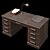 Vintage USA Office Desk 3D model small image 5