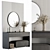 Sleek Entryway: Black & Gray Hallway 3D model small image 2