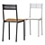Modern IKEA SANDSBERG Table & Chairs Set 3D model small image 4