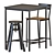 Sleek SANDSBERG Bar Furniture Set 3D model small image 1