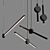 Sleek Black Pendant Lamp Collection 3D model small image 2