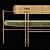 Apparatus Episode Settee: Luxe Leather and Metal Masterpiece 3D model small image 3