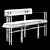 Apparatus Episode Settee: Luxe Leather and Metal Masterpiece 3D model small image 4