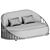 Modern Cask 2-Seat Sofa 3D model small image 3