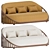 Cask Boucle 3-Seater Sofa 3D model small image 1