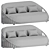 Cask Boucle 3-Seater Sofa 3D model small image 2