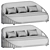 Cask Boucle 3-Seater Sofa 3D model small image 3