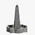 Campania Obelisk Fountain: Majestic Alpine Stone 3D model small image 2