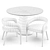 CB2 Ivory Dining Set: Contemporary Design 3D model small image 9