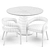 CB2 Ivory Dining Set: Contemporary Design 3D model small image 11