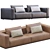 Luxury Leather Westside Sofa 3D model small image 3