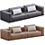 Luxury Leather Westside Sofa 3D model small image 5