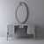 Elegant Ribbed Dressing Table 3D model small image 3