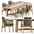 Ginestra Outdoor Set: Stylish Chairs & Table 3D model small image 1