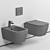 Sophisticated Schwarz Matt Bidet 3D model small image 3