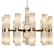 Elegant Gold Glass Chandelier 3D model small image 1