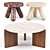 Minimalist Luxury: CB2 Santoro & Jaxx Tables 3D model small image 1