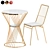 Sleek Modern Dining Set 3D model small image 3