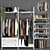 Versatile Wardrobe and Closet Set 3D model small image 1