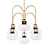 Sleek Brass and Black Chandelier 3D model small image 1