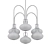 Sleek Brass and Black Chandelier 3D model small image 2