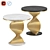 Title: Marble-top Modern Side Table 3D model small image 1